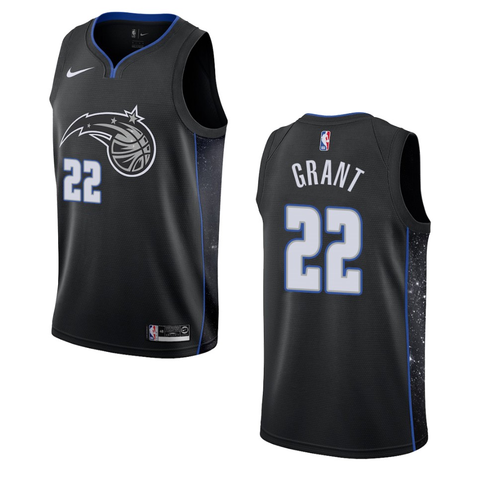 2019-20 Men Orlando Magic #22 Jerian Grant City Edition Swingman Basketball Jersey - Black