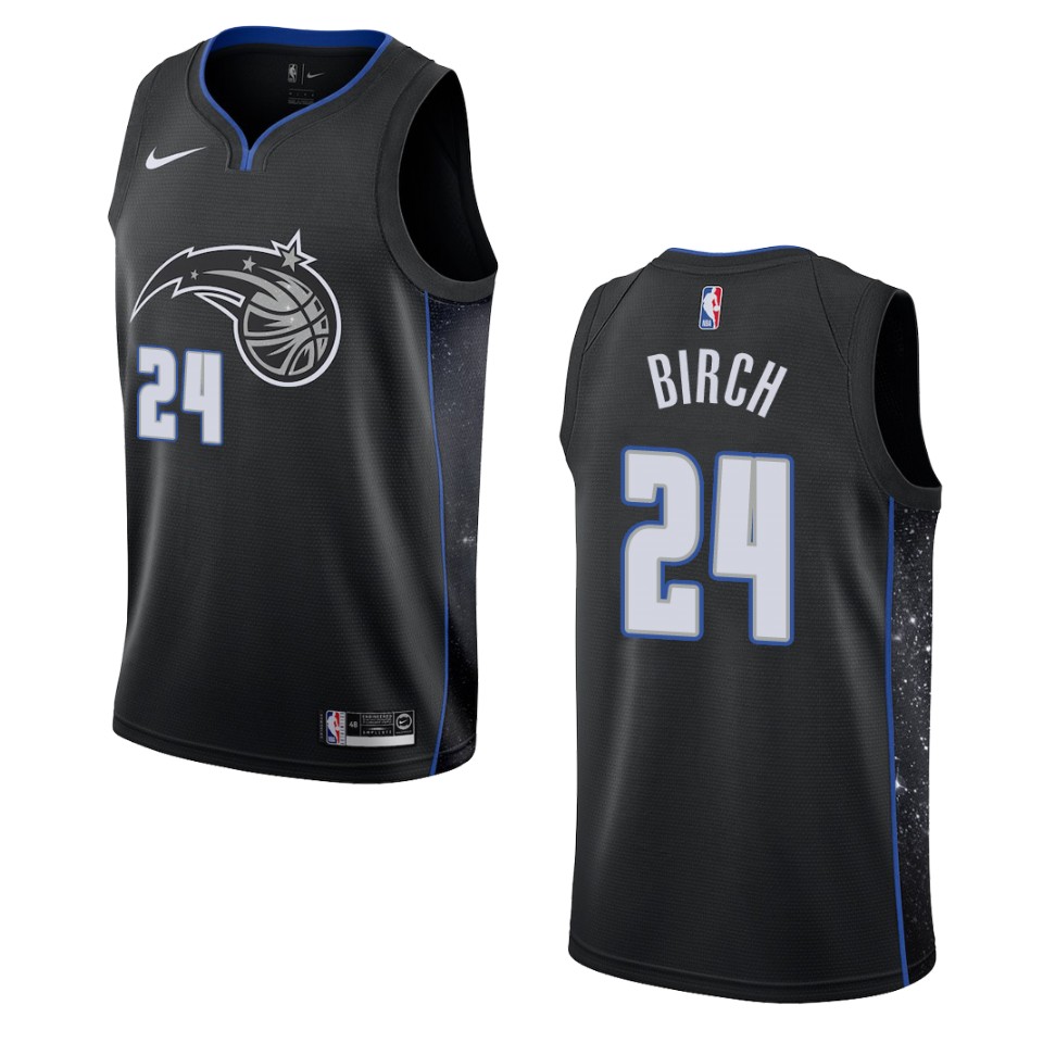 2019-20 Men Orlando Magic #24 Khem Birch City Edition Swingman Basketball Jersey - Black