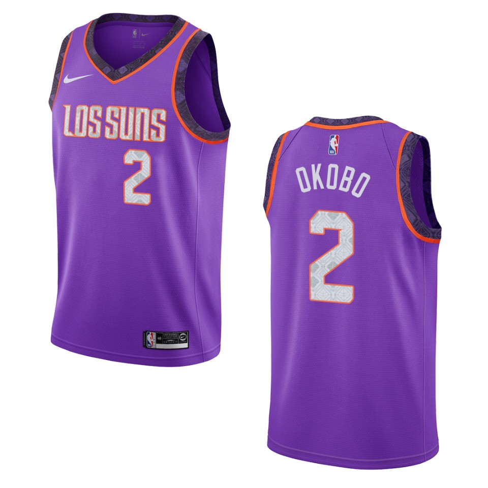2019-20 Men Phoenix Suns #2 Elie Okobo City Edition Swingman Basketball Jersey - Purple