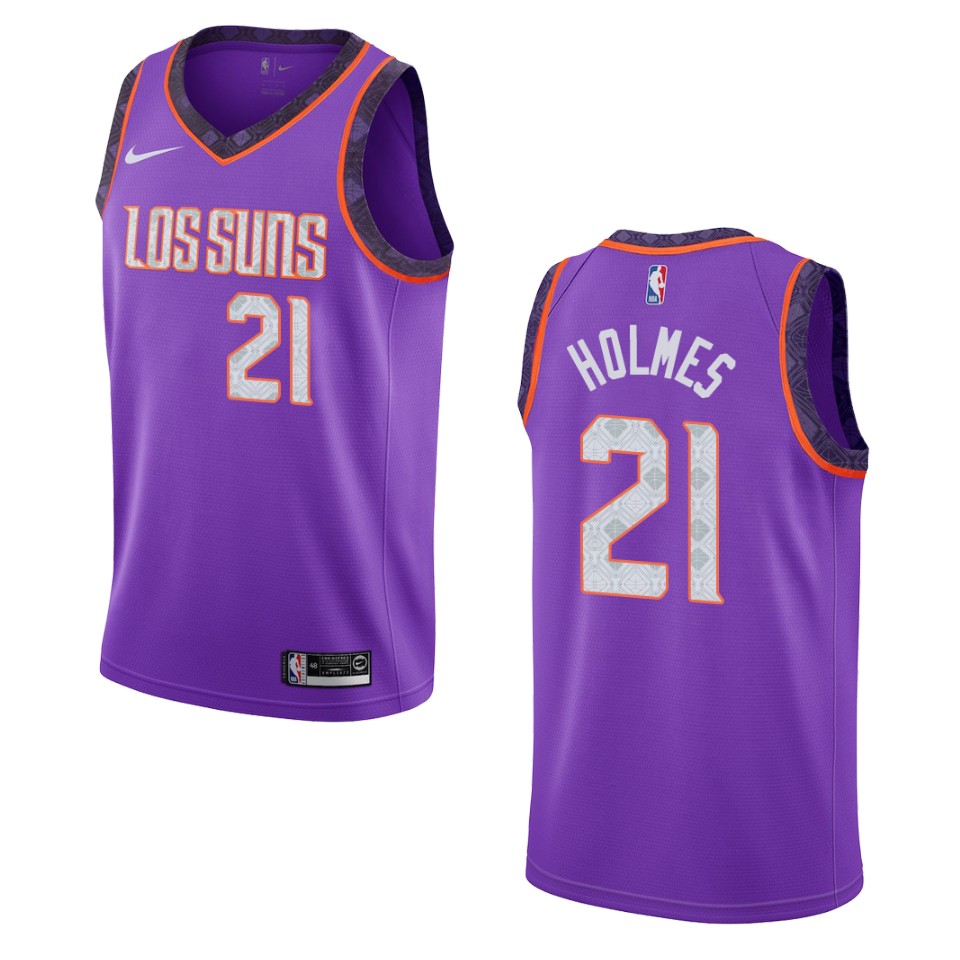 2019-20 Men Phoenix Suns #21 Richaun Holmes City Swingman Basketball Jersey - Purple