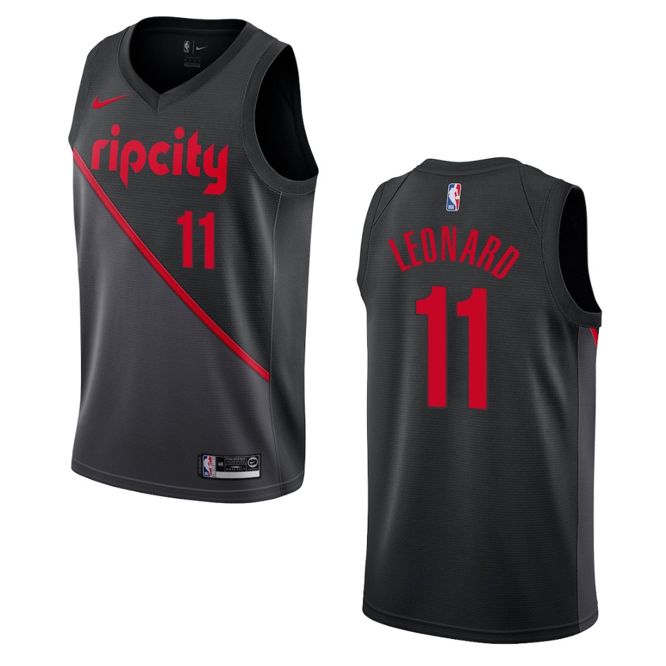 2019-20 Men Portland Trail Blazers #11 Meyers Leonard City Edition Swingman Basketball Jersey - Black