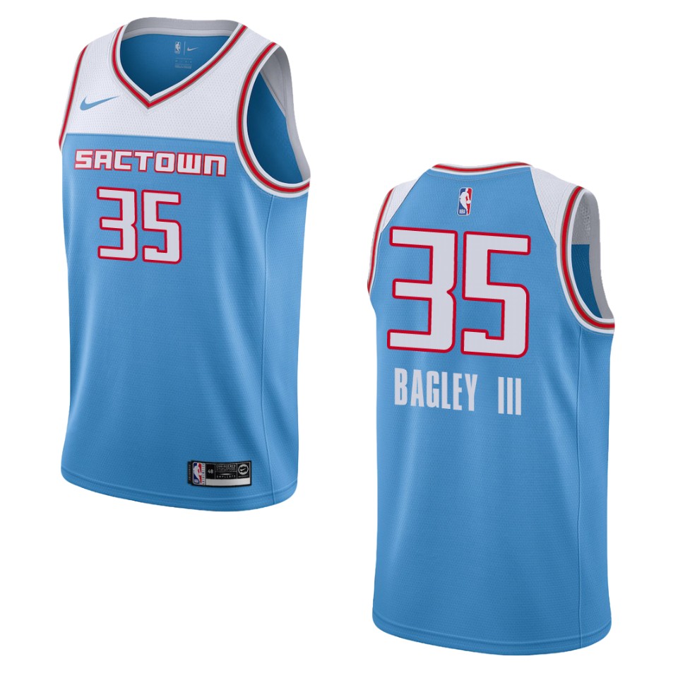 2019-20 Men Sacramento Kings #35 Marvin Bagley Iii City Edition Swingman Jersey - Blue