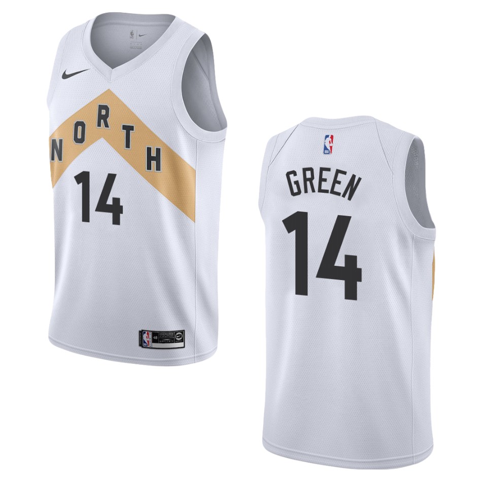2019-20 Men Toronto Raptors #14 Danny Green City Edition Swingman Jersey - White