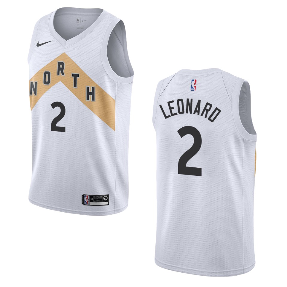 2019-20 Men Toronto Raptors #2 Kawhi Leonard City Edition Swingman Jersey - White