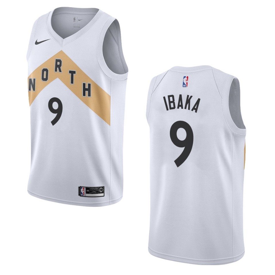 2019-20 Men Toronto Raptors #9 Serge Ibaka City Edition Swingman Jersey - White
