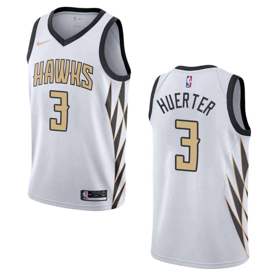 2019-20 Men's Atlanta Hawks #3 Kevin Huerter City Swingman Jersey - White