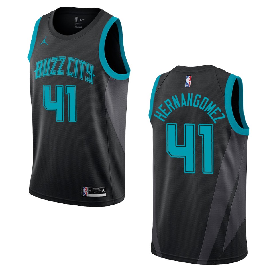 2019-20 Men's Charlotte Hornets #41 Willy Hernangomez City Swingman Basketball Jersey - Black