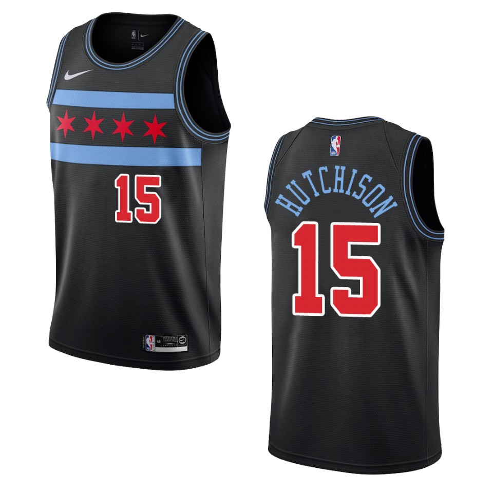 2019-20 Men's Chicago Bulls #15 Chandler Hutchison City Swingman Basketball Jersey - Black