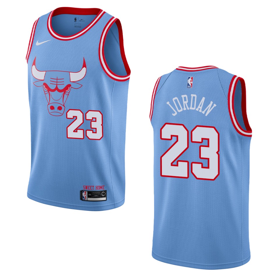 2019-20 Men's Chicago Bulls #23 Michael Jordan City Edition Swingman Basketball Jersey - Blue
