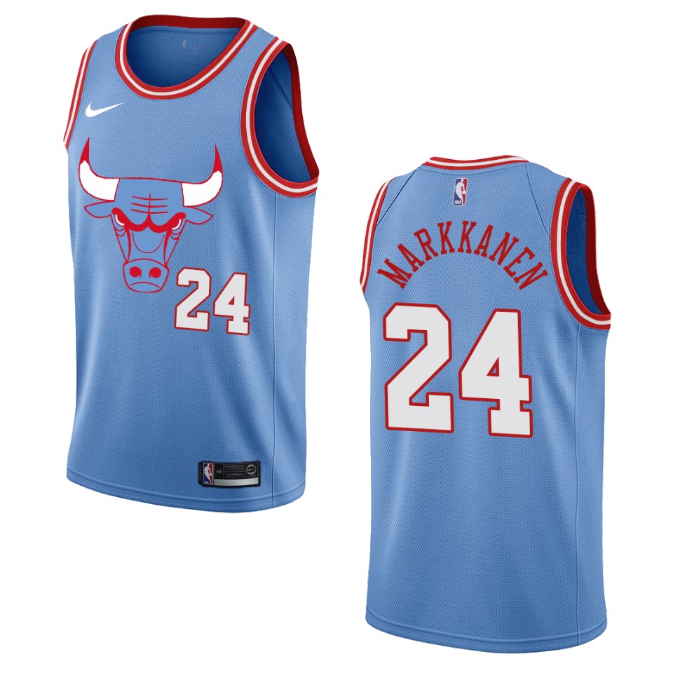2019-20 Men's Chicago Bulls #24 Lauri Markkanen City Edition Swingman Basketball Jersey - Blue