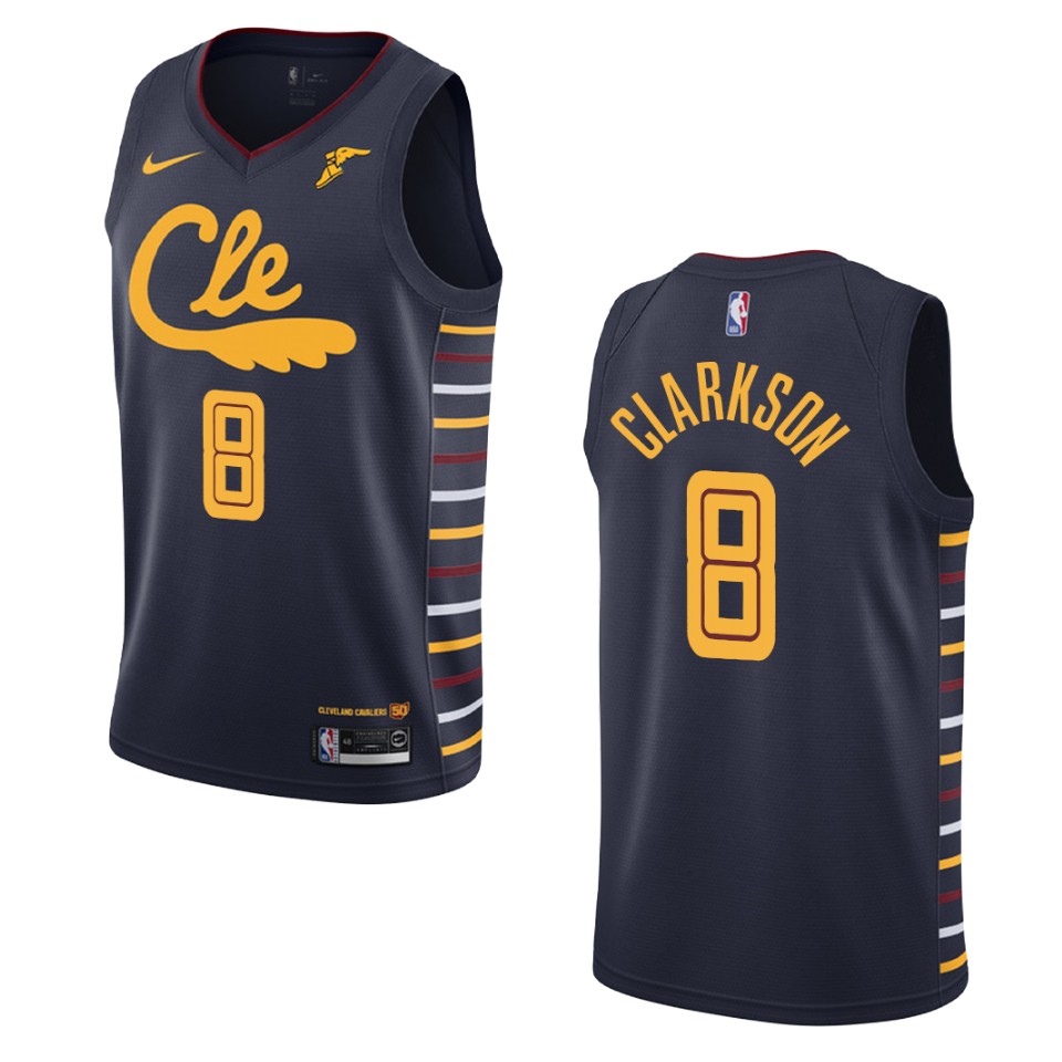 2019-20 Men's Cleveland Cavaliers #8 Jordan Clarkson City Swingman Basketball Jersey - Navy