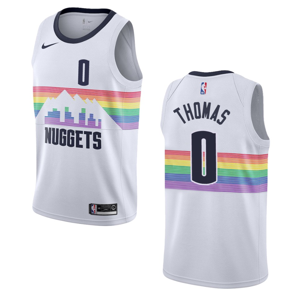 2019-20 Men's Denver Nuggets #0 Isaiah Thomas City Swingman Basketball Jersey - White