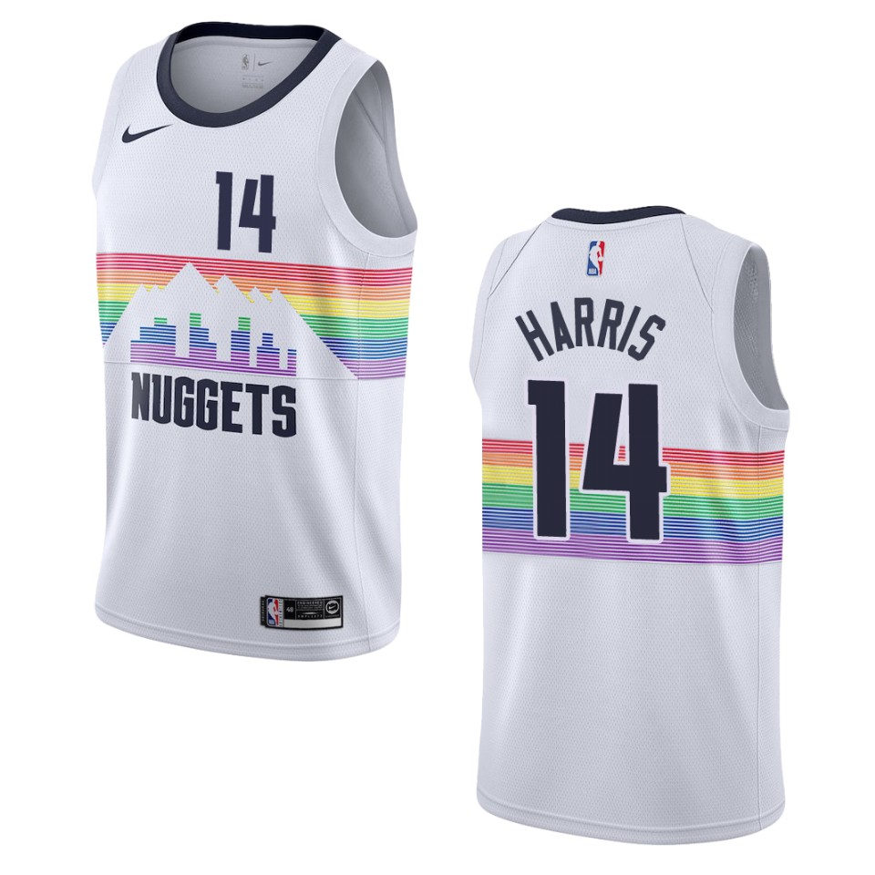 2019-20 Men's Denver Nuggets #14 Gary Harris City Swingman Basketball Jersey - White