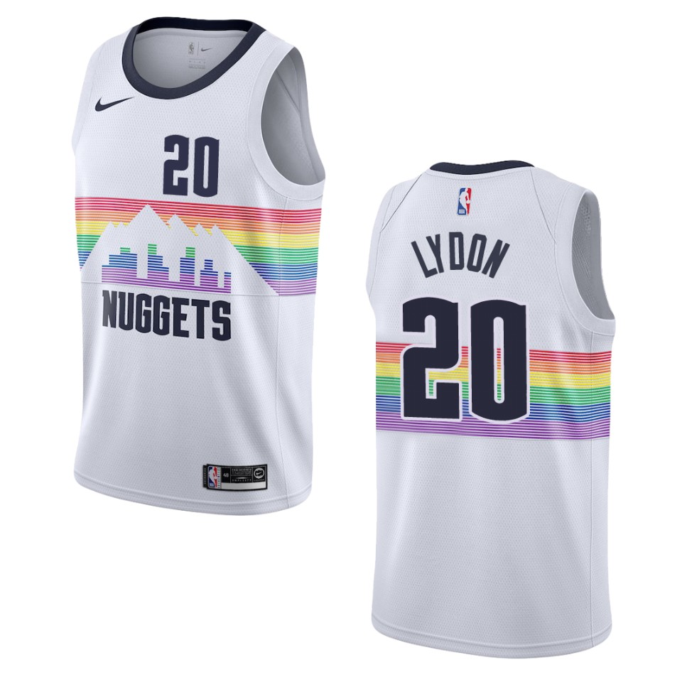 2019-20 Men's Denver Nuggets #20 Tyler Lydon City Swingman Basketball Jersey - White