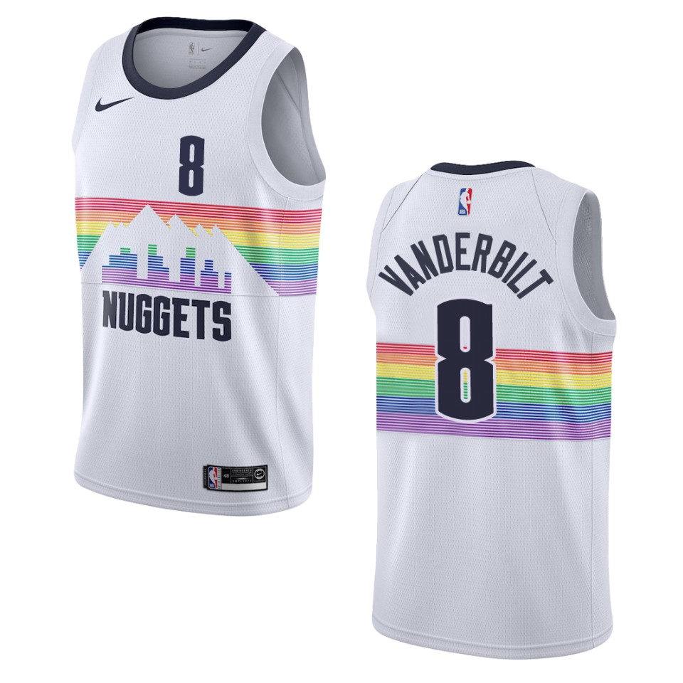 2019-20 Men's Denver Nuggets #8 Jarred Vanderbilt City Swingman Jersey - White