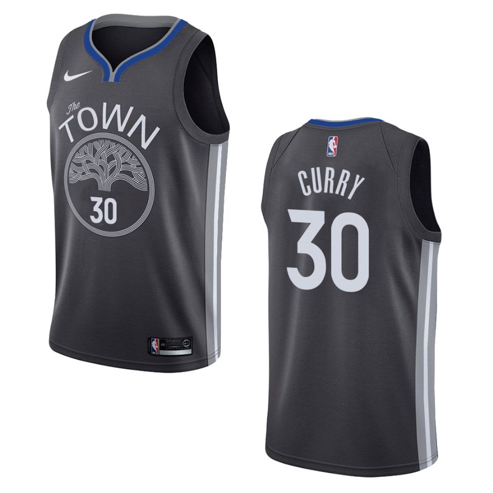 2019-20 Men's Golden State Warriors #30 Stephen Curry City Swingman Basketball Jersey - Black