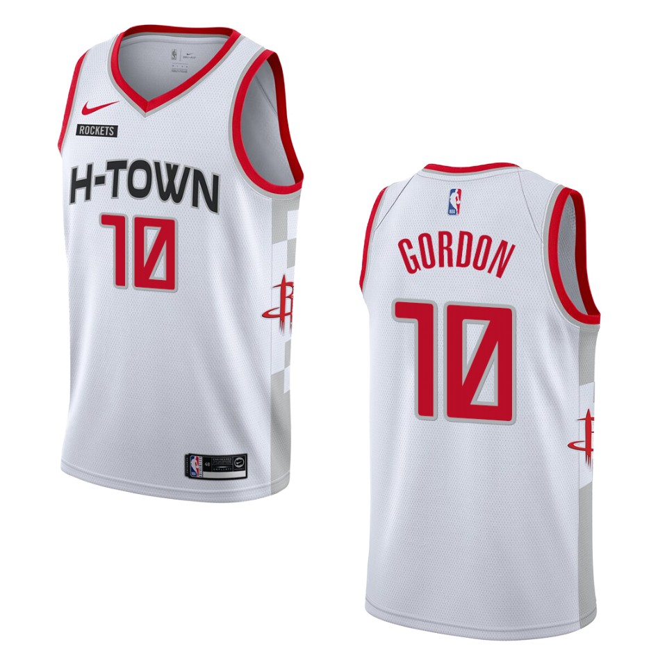 2019-20 Men's Houston Rockets #10 Eric Gordon City Swingman Basketball Jersey - White