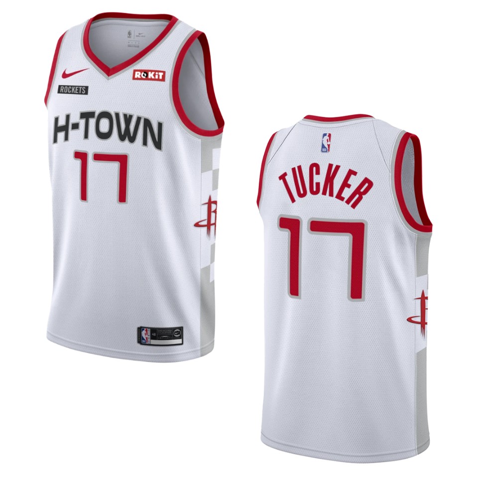 2019-20 Men's Houston Rockets #17 P.j. Tucker City Swingman Basketball Jersey - White