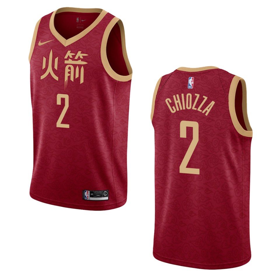 2019-20 Men's Houston Rockets #2 Chris Chiozza City Swingman Basketball Jersey - Red
