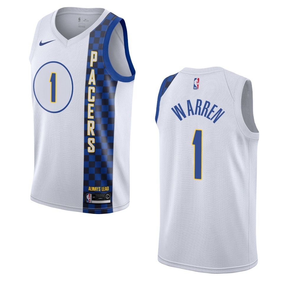 2019-20 Men's Indiana Pacers #1 T.j. Warren City Swingman Basketball Jersey - White