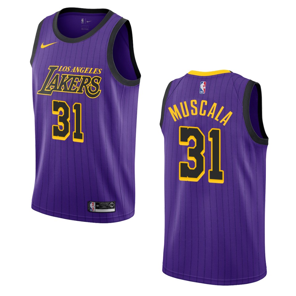 2019-20 Men's Los Angeles Lakers #31 Mike Muscala City Swingman Basketball Jersey - Purple