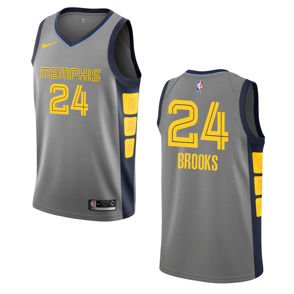2019-20 Men's Memphis Grizzlies #24 Dillon Brooks City Swingman Basketball Jersey - Gray