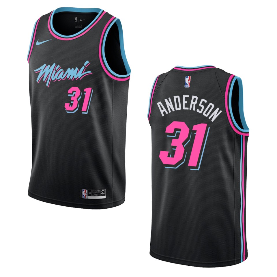 2019-20 Men's Miami Heat #31 Ryan Anderson City Swingman Basketball Jersey - Black