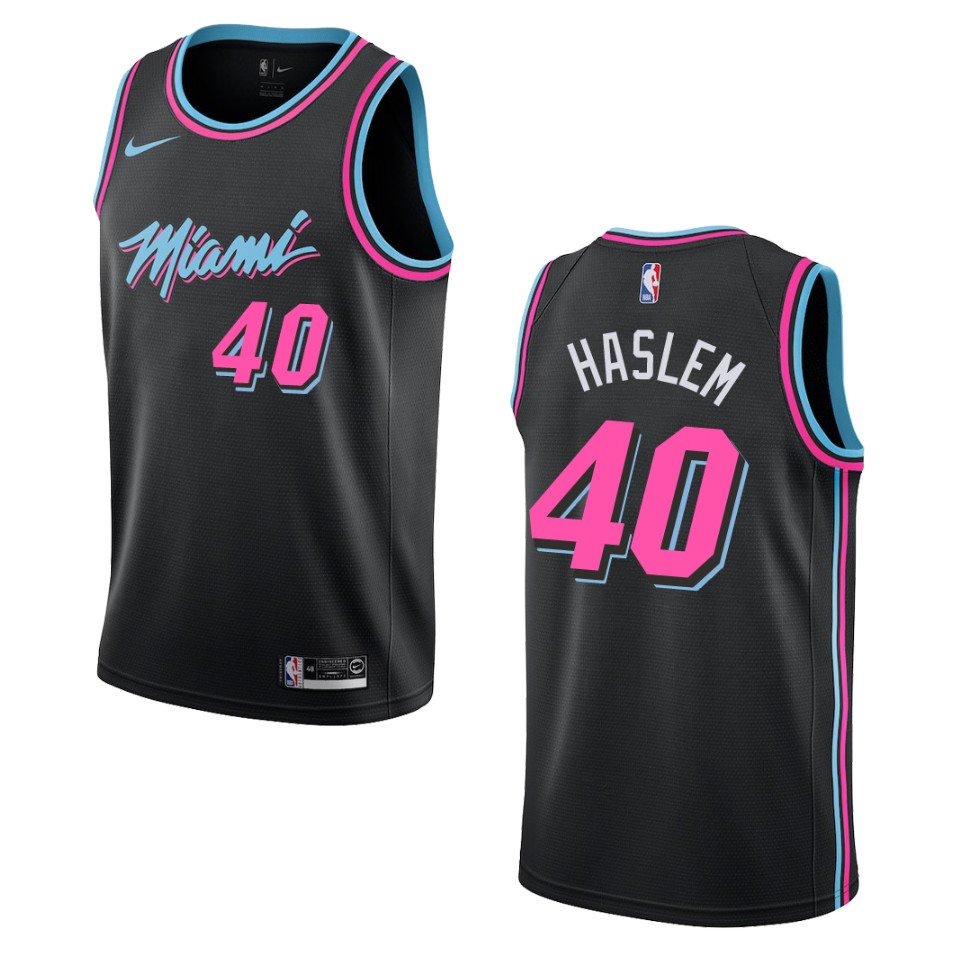 2019-20 Men's Miami Heat #40 Udonis Haslem City Swingman Basketball Jersey - Black