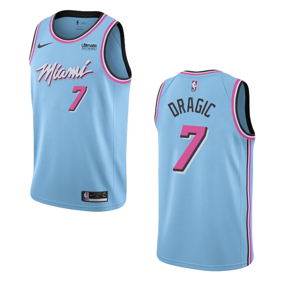 2019-20 Men's Miami Heat #7 Goran Dragic City Swingman Basketball Jersey - Blue