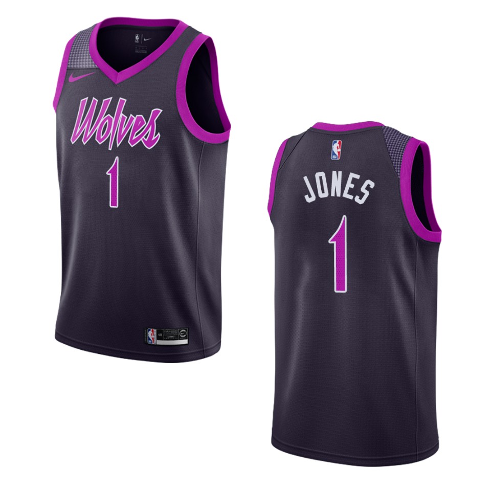 2019-20 Men's Minnesota Timberwolves #1 Tyus Jones City Swingman Basketball Jersey - Purple