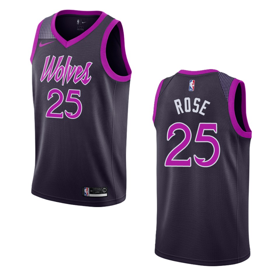2019-20 Men's Minnesota Timberwolves #25 Derrick Rose City Swingman Basketball Jersey - Purple