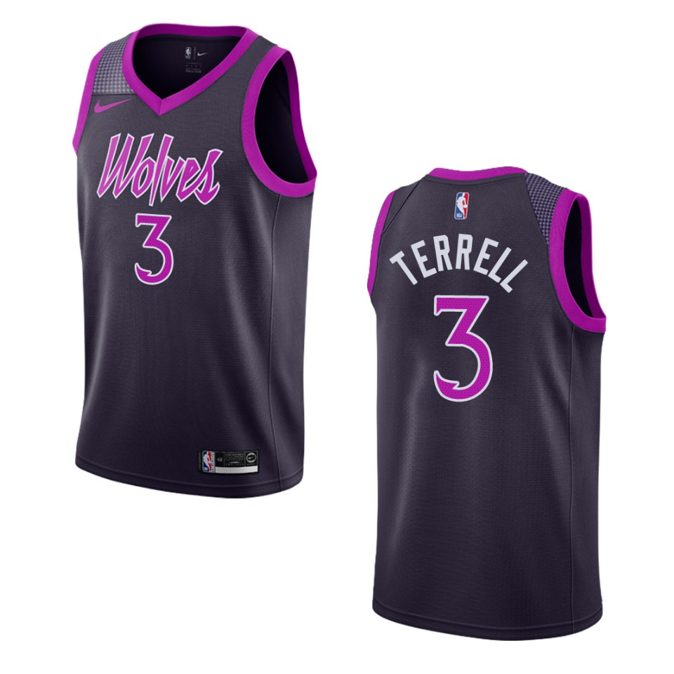 2019-20 Men's Minnesota Timberwolves #3 Jared Terrell City Swingman Basketball Jersey - Purple