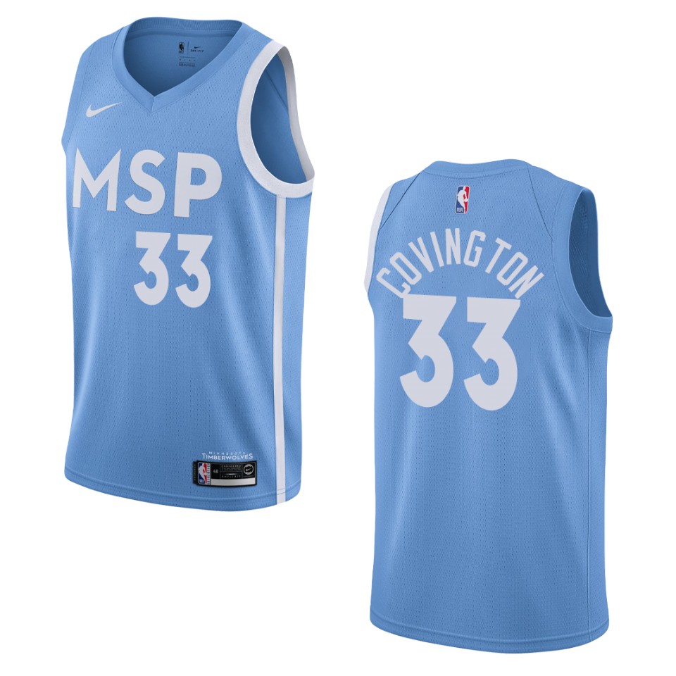 2019-20 Men's Minnesota Timberwolves #33 Robert Covington City Edition Swingman Basketball Jersey - Blue
