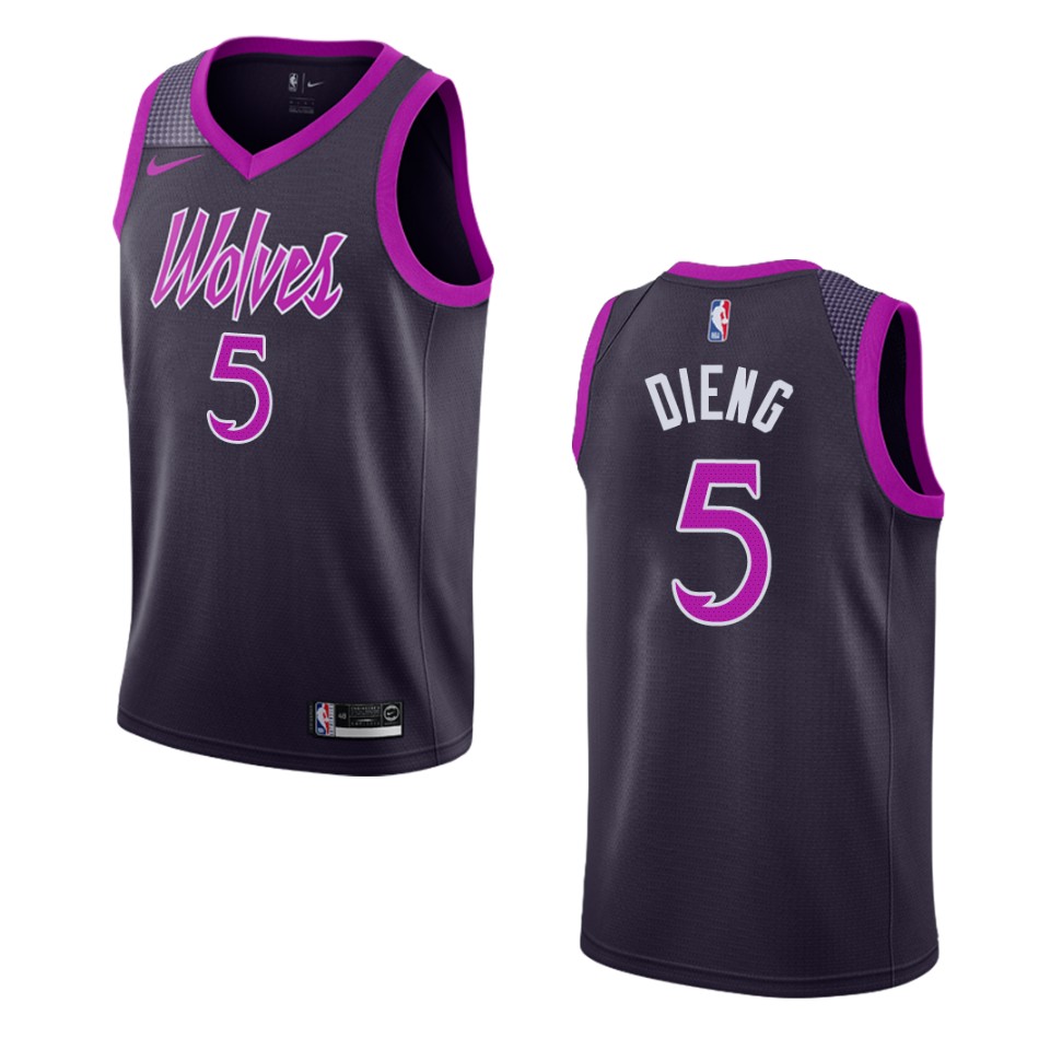 2019-20 Men's Minnesota Timberwolves #5 Gorgui Dieng City Swingman Basketball Jersey - Purple