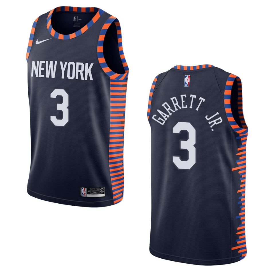 2019-20 Men's New York Knicks #3 Billy Garrett Jr. City Swingman Jersey - Navy