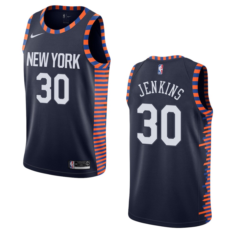 2019-20 Men's New York Knicks #30 John Jenkins City Swingman Jersey - Navy