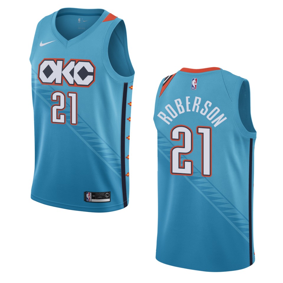 2019-20 Men's Oklahoma City Thunder #21 Andre Roberson City Swingman Basketball Jersey - Turquoise
