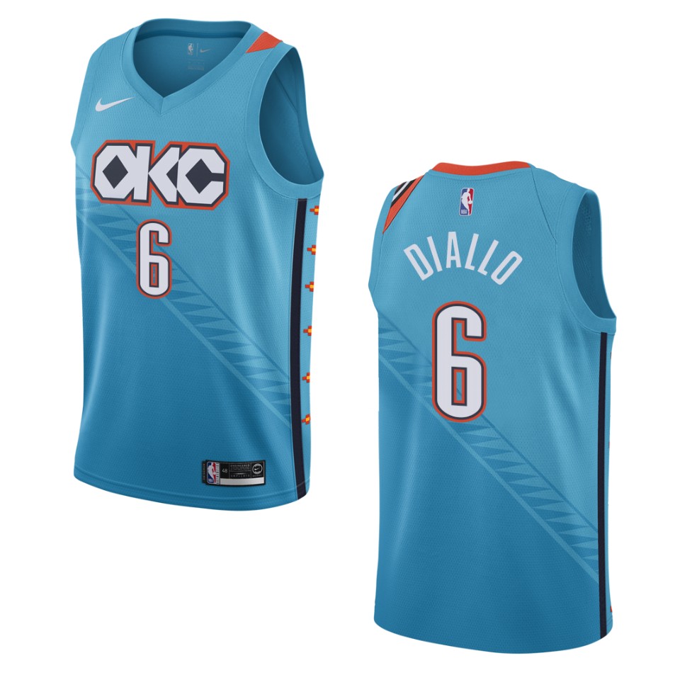 2019-20 Men's Oklahoma City Thunder #6 Hamidou Diallo City Swingman Basketball Jersey - Turquoise