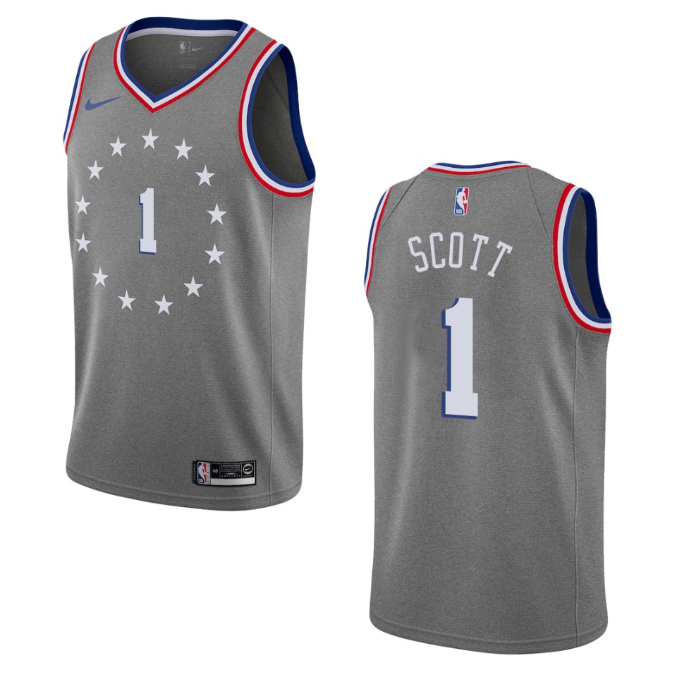 2019-20 Men's Philadelphia 76ers #1 Mike Scott City Swingman Jersey - Gray
