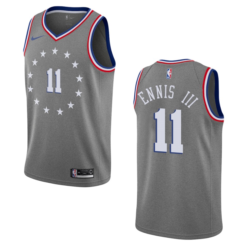 2019-20 Men's Philadelphia 76ers #11 James Ennis Iii City Swingman Jersey - Gray