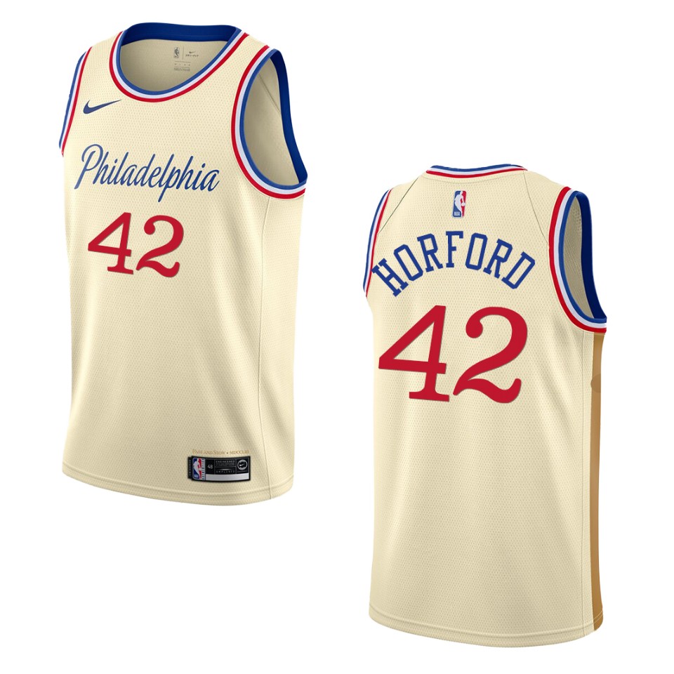 2019-20 Men's Philadelphia 76ers #42 Al Horford City Swingman Basketball Jersey - Cream