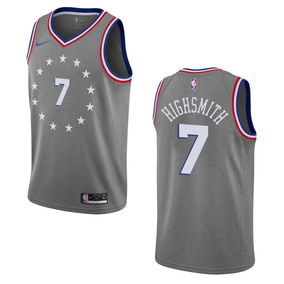 2019-20 Men's Philadelphia 76ers #7 Haywood Highsmith City Swingman Basketball Jersey - Gray