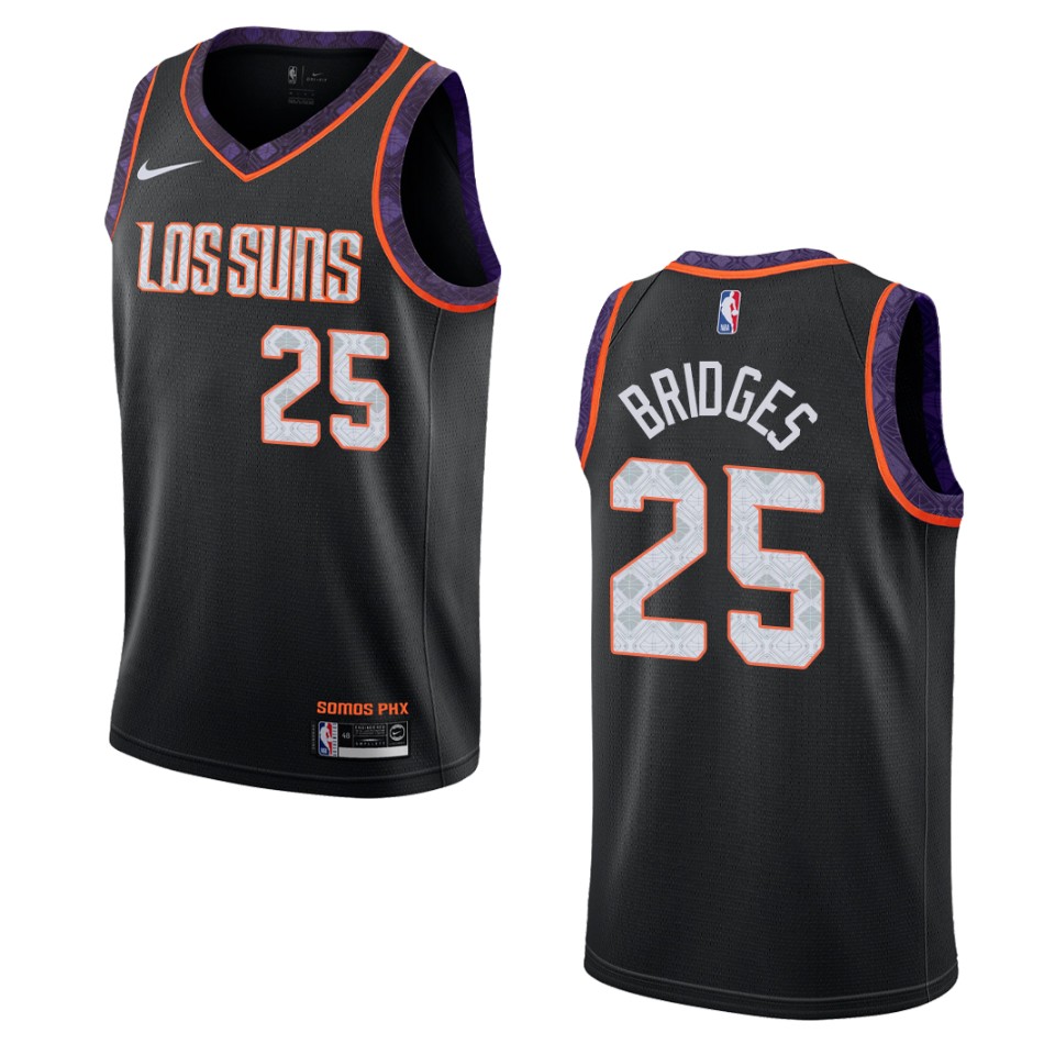2019-20 Men's Phoenix Suns #25 Mikal Bridges City Swingman Basketball Jersey - Black