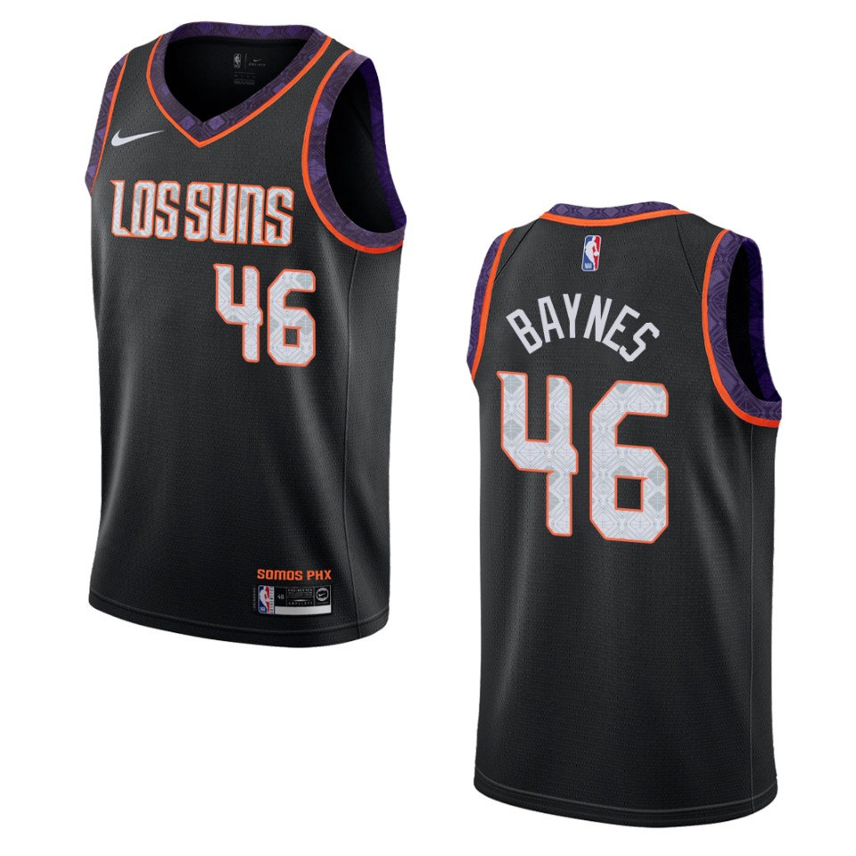 2019-20 Men's Phoenix Suns #46 Aron Baynes City Swingman Basketball Jersey - Black