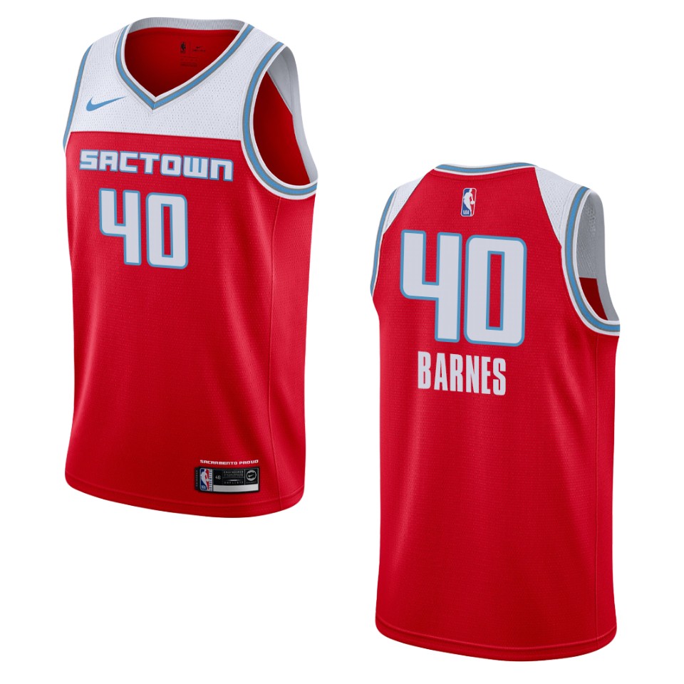 2019-20 Men's Sacramento Kings #40 Harrison Barnes City Swingman Basketball Jersey - Red