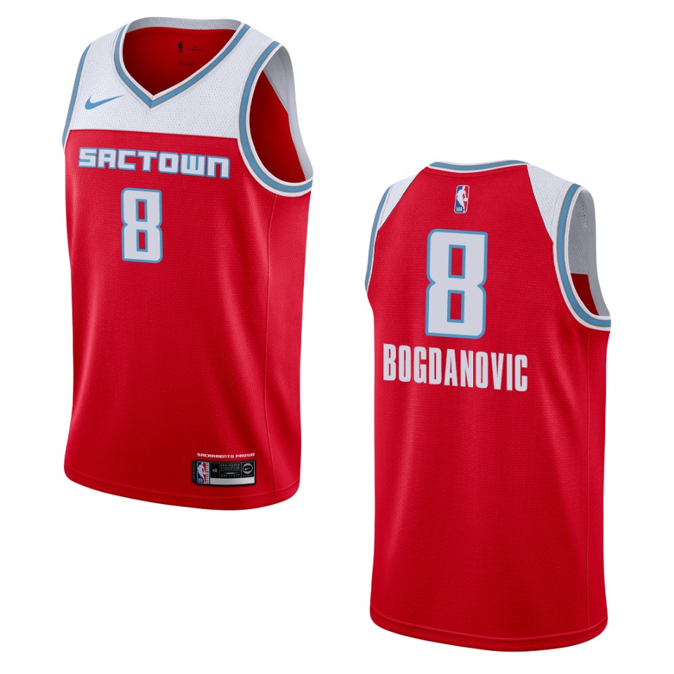 2019-20 Men's Sacramento Kings #8 Bogdan Bogdanovic City Swingman Basketball Jersey - Red
