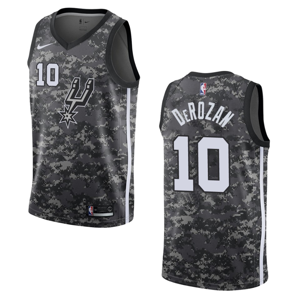2019-20 Men's San Antonio Spurs #10 Demar Derozan City Swingman Basketball Jersey - Camo