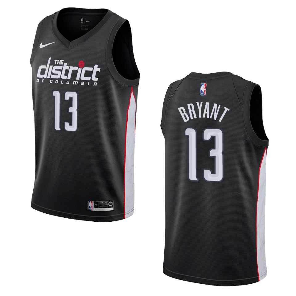 2019-20 Men's Washington Wizards #13 Thomas Bryant City Swingman Jersey - Black