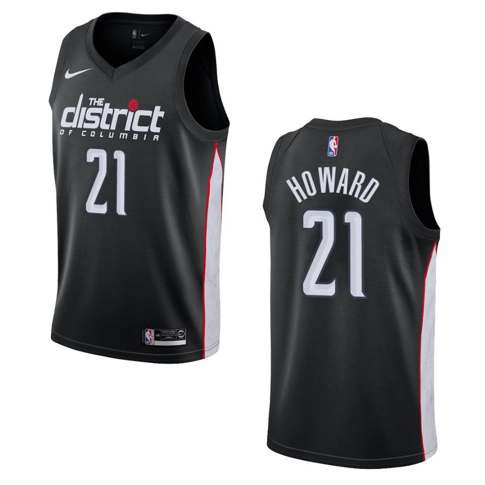 2019-20 Men's Washington Wizards #21 Dwight Howard City Swingman Jersey - Black