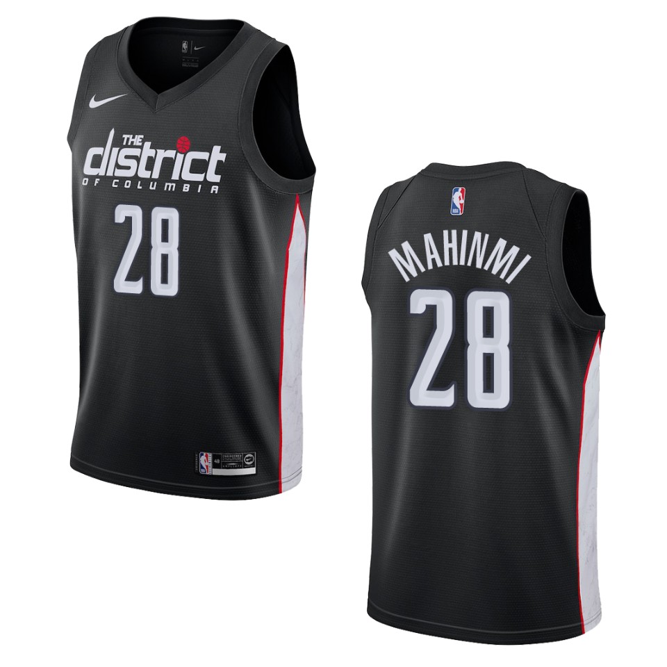 2019-20 Men's Washington Wizards #28 Ian Mahinmi City Swingman Jersey - Black